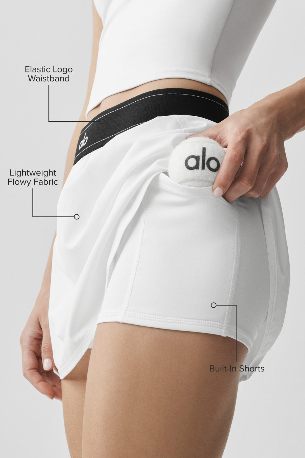 Match Point Tennis Skirt - White - 2